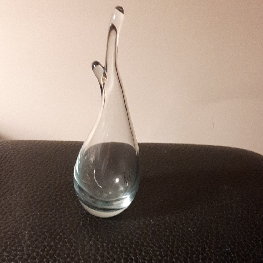 Art Glass Vintage Danish Mid Century HOLMEGAARD Per Lutken Vase 1954 Duckling